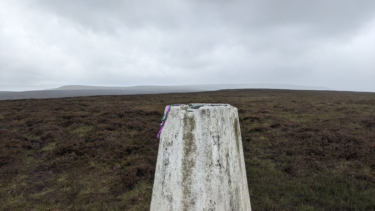 fellrunningguid's tweet image. A bit gloomy up on the moors today #peakdistrict #trigpoint
