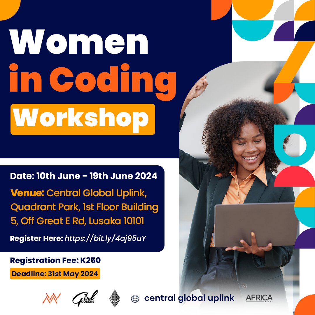 ethzambezi's tweet image. Just one more day to go until the #WomenInCoding workshop with @girlcodersZM! From June 10-19, @EthZambezi will introduce participants to Web3 development on @buildonbase and coding with AI. Join us and be part of #OnchainSummer!