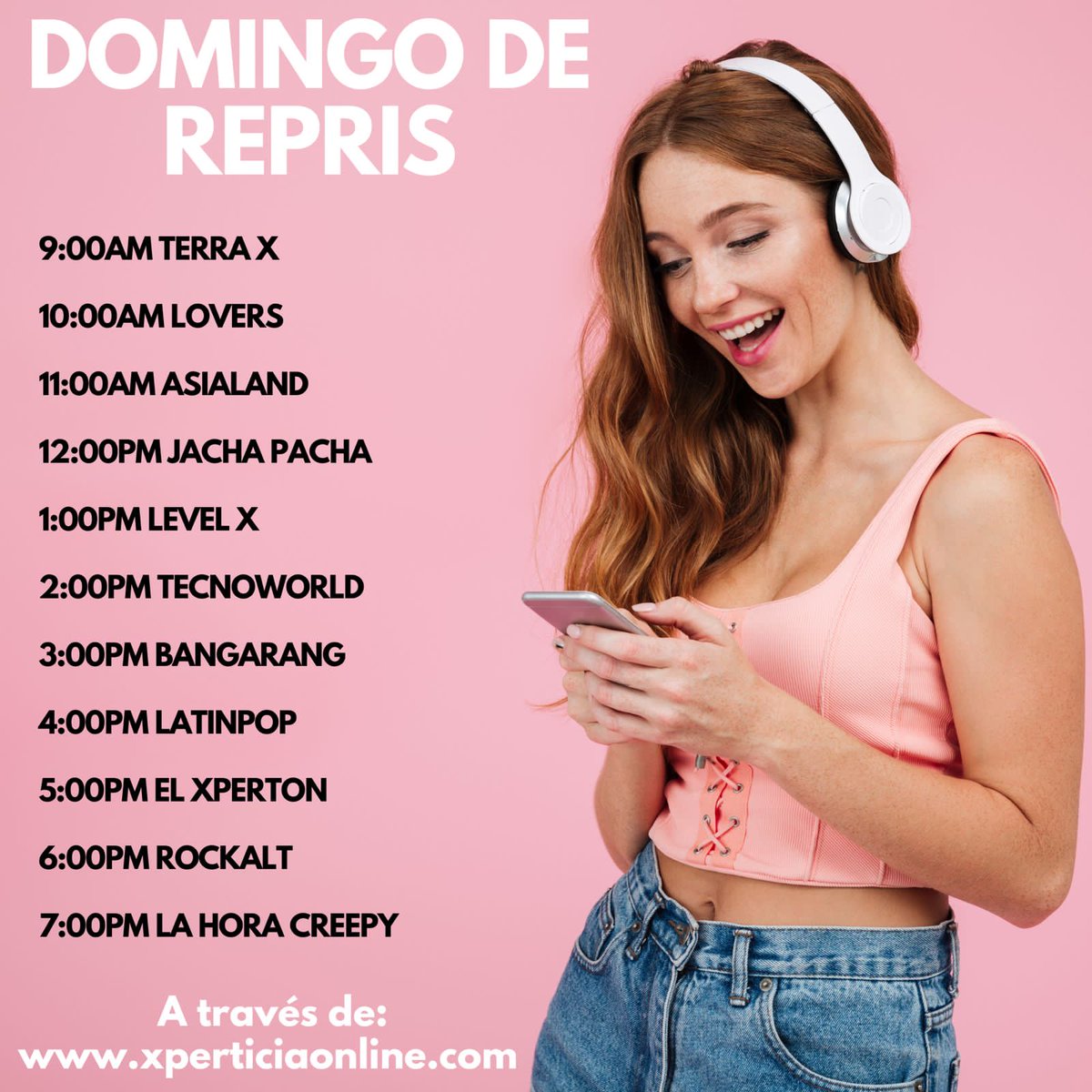 XperticiaOnline's tweet photo. 🟠DISFRUTA DEL DOMINGO DE REPRIS! A través de: https://t.co/Avki9emlYp 😄🎧🎶 (Hora-Bolivia)
◾O descarga nuestra aplicación “Radio Xperticia” disponible en Play Store. 
#XperticiaOnlineRadio
#SintoníaCreativa #RadioOnline #OnlineRadio #Repris #Domingo #RadioOnlineBolivia #Radio https://t.co/C9C8sbrP4Z