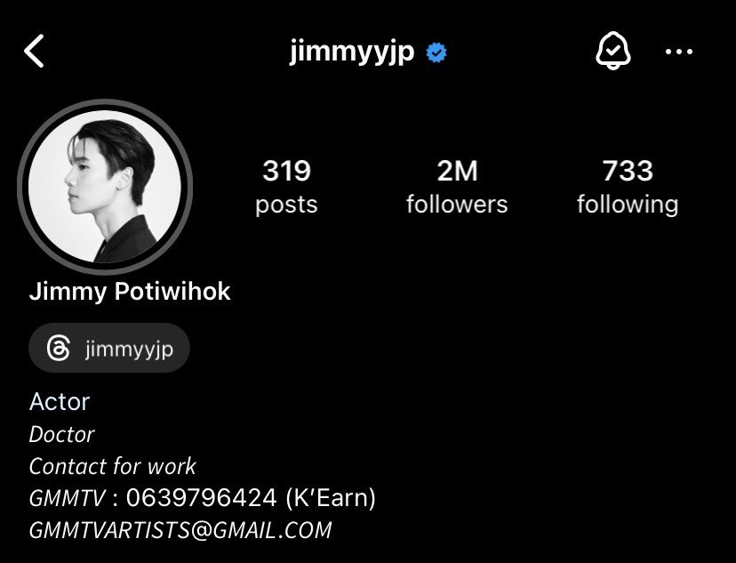 JimmyyjpHome's tweet image. ✨2 Million followers on Instagram ✨

หากท่านใดสนใจร่วมงานกับพี่จิมมี่ หรือ อยากให้พี่จิมมี่ไปเป็นพรีเซนเตอร์ของแบรนด์ท่าน อยากได้ยอดขายปังๆ ยอด engagement ฉ่ำๆ ติดต่อได้เลยค่า 💜🙇🏻‍♀️

Contact for work ; 
K&apos;Earn 0639796424 
Or GMMTVARTISTS@GMAIL.COM 

@jimmyyjp_ 
#Jimmyyjp #Tiny…