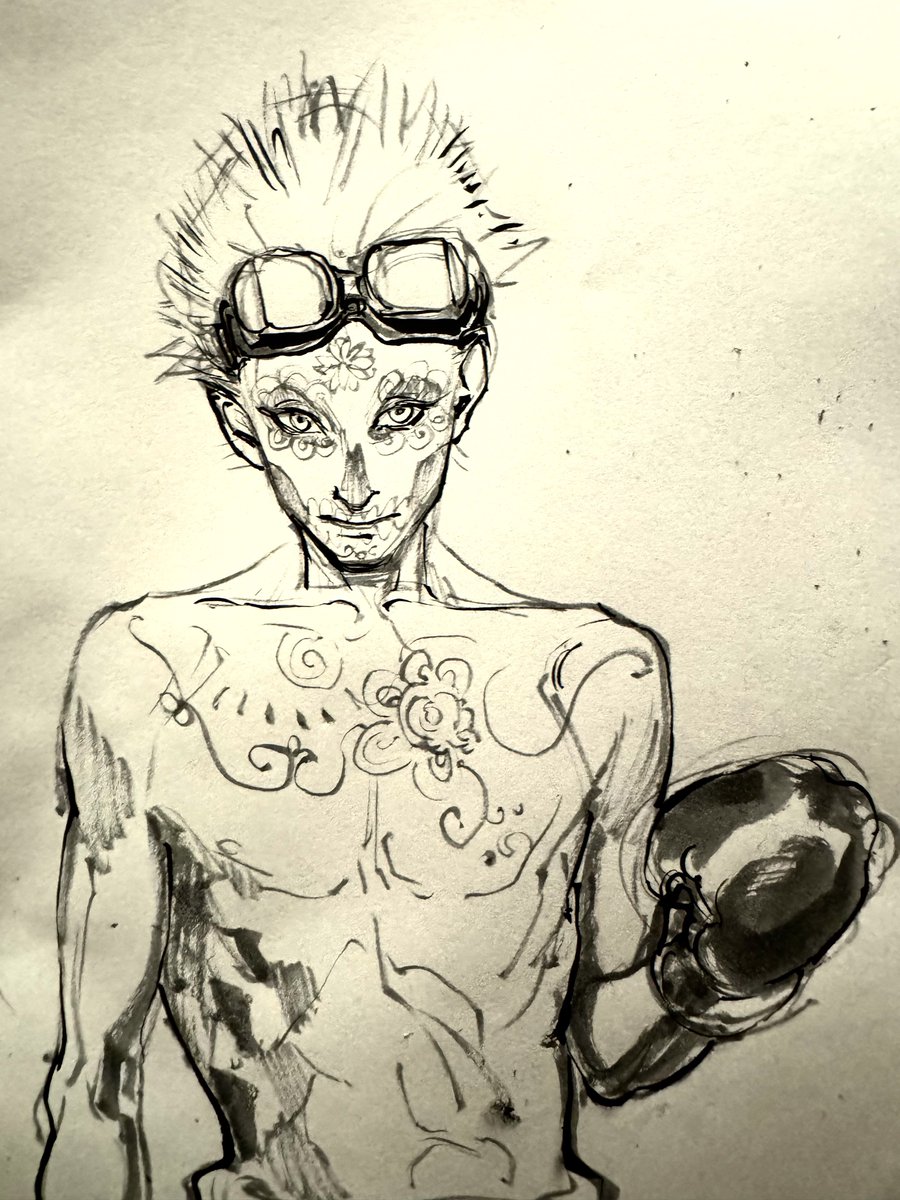 #1日1ラクガキ
学生時代に描きたかったものを今の力で描いてみたくて思い出しながらラフ描いたりしてます。
中二病的なのも気にせずいきたい。 