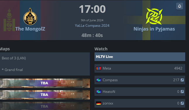 zonixxCS's tweet photo. UNSER GAME HEUTE + SPONTAN @anaty_official Invitational #2 falls es sich noch ausgeht! 🏆