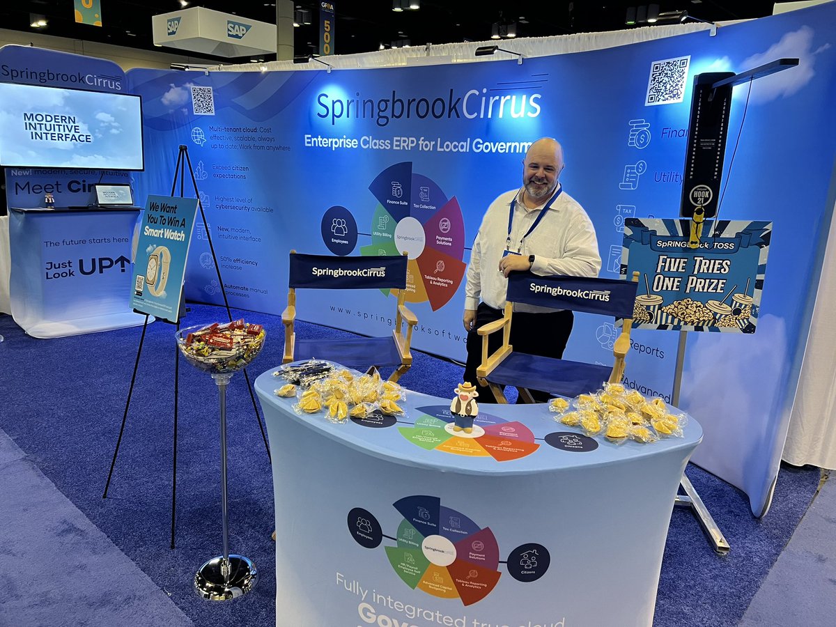 sprbrk's tweet photo. Day one of the #GFOA2024!
Visit booth 321 to learn about our modern and intuitive interface.
#ERP #Cirrus #Springbrook https://t.co/4Ds8slwaGV