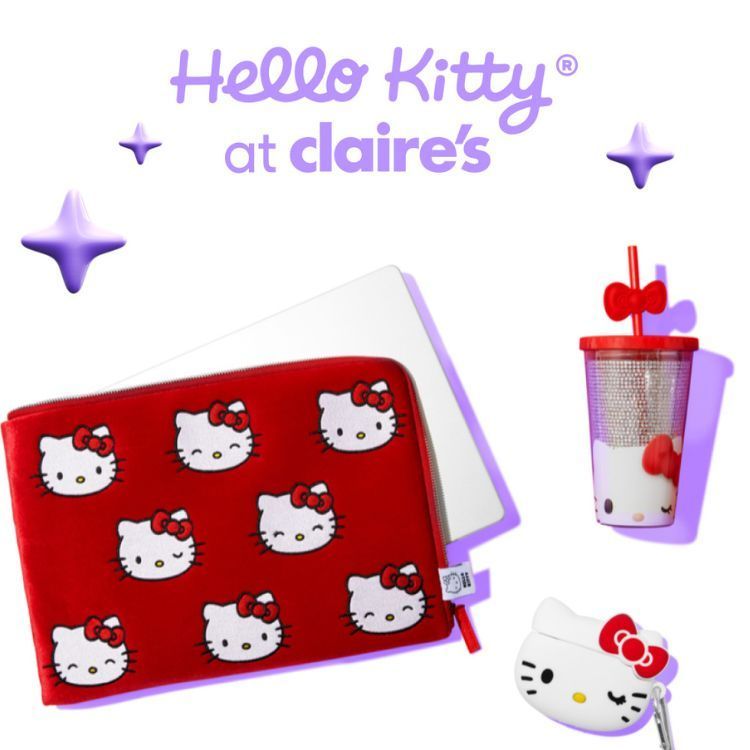 TheReviewWire's tweet photo. Celebrate #HelloKitty's 50th anniversary at #Claire's with limited edition merch! AD 

Exclusive pieces include pendant necklaces and earrings featuring lab-grown diamonds, plus all your fave #Kittycore accessories like plush toys, stationery, and more! https://t.co/SXFXqksf9n https://t.co/QtsNCIbgbt