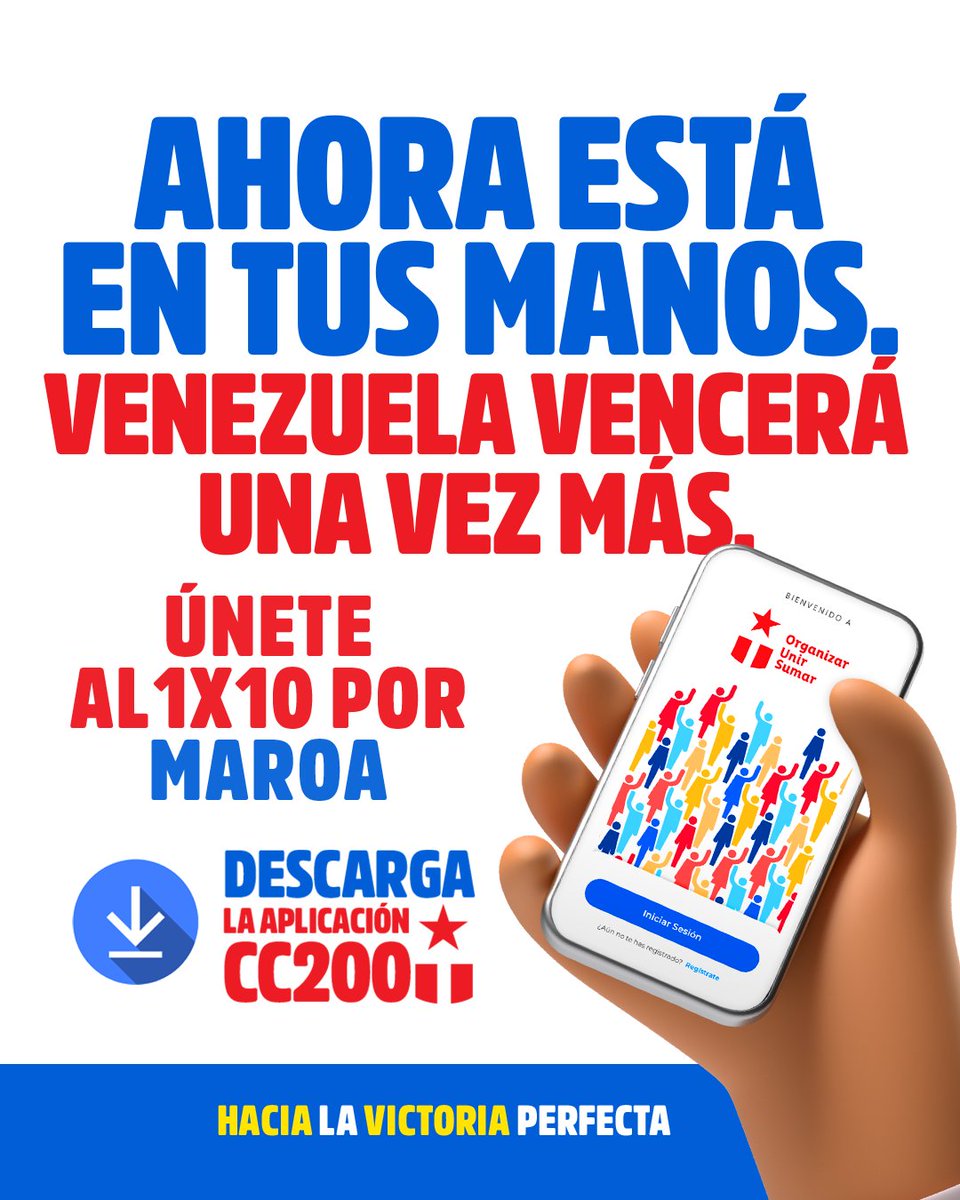 PSUV AMAZONAS (@psuvamazonas_) on Twitter photo 🚩AMAZONAS
🇻🇪CONECTANDO | Hombres y mujeres guerrer@s del estado Amazonas, con #1X10VictoriaPerfecta ratifican el compromiso con el candidato <a href="/NicolasMaduro/">Nicolás Maduro</a> y la Patria Bolivariana.
<a href="/jorgerpsuv/">Jorge Rodríguez</a>
<a href="/dcabellor/">Diosdado Cabello R</a>
<a href="/pinfantea/">Pedro Infante A.</a>
<a href="/RanderPena/">Rander Peña Ramírez</a>
<a href="/CuatroFWeb/">Cuatro F Web</a>
<a href="/Jesusma26086362/">Matias</a>
#VenezuelaX10 🚩AMAZONAS
🇻🇪CONECTANDO | Hombres y mujeres guerrer@s del estado Amazonas, con #1X10VictoriaPerfecta ratifican el compromiso con el candidato <a href="/NicolasMaduro/">Nicolás Maduro</a> y la Patria Bolivariana.
<a href="/jorgerpsuv/">Jorge Rodríguez</a>
<a href="/dcabellor/">Diosdado Cabello R</a>
<a href="/pinfantea/">Pedro Infante A.</a>
<a href="/RanderPena/">Rander Peña Ramírez</a>
<a href="/CuatroFWeb/">Cuatro F Web</a>
<a href="/Jesusma26086362/">Matias</a>
#VenezuelaX10