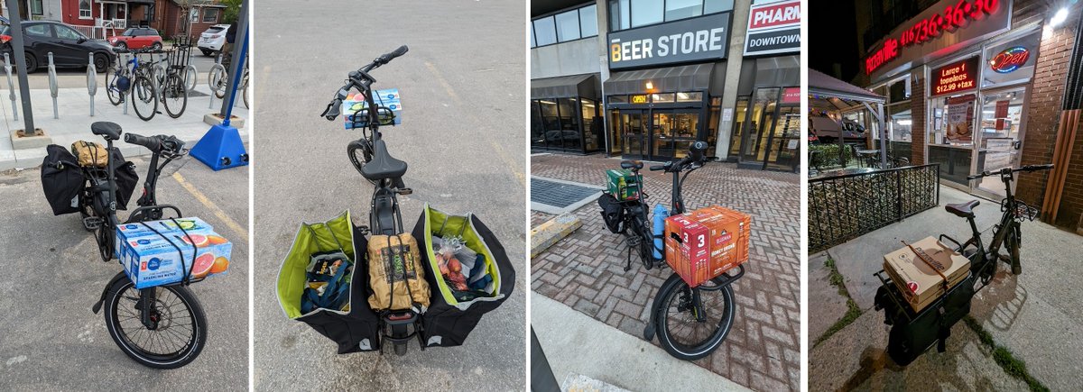 mindoverdata's tweet photo. Our @ternbicycles #TernHSD #ebike, our family vehicle, an absolute workhorse, and just plain fun to ride. I appreciate that bicycle infrastructure has improved so much - and allows for this to be a possibility. #BikeTO https://t.co/saDdi3nLhj