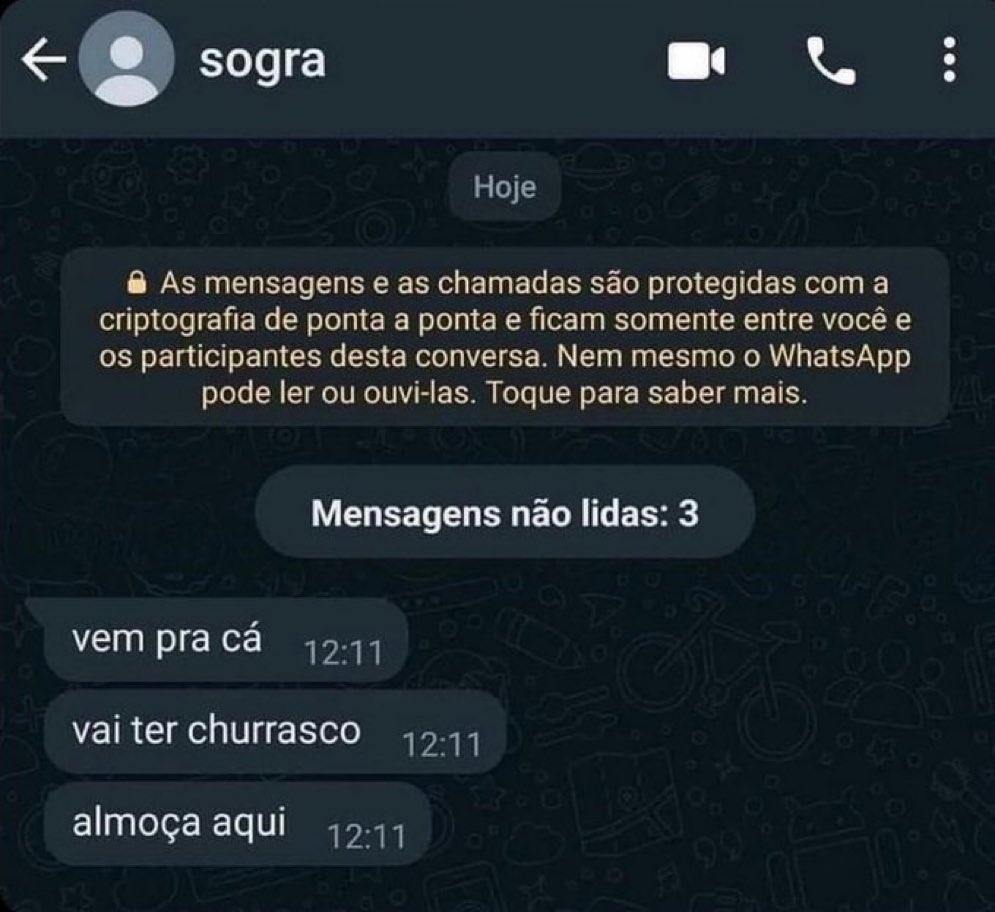 O tipo de mensagem que eu gostaria de receber hoje