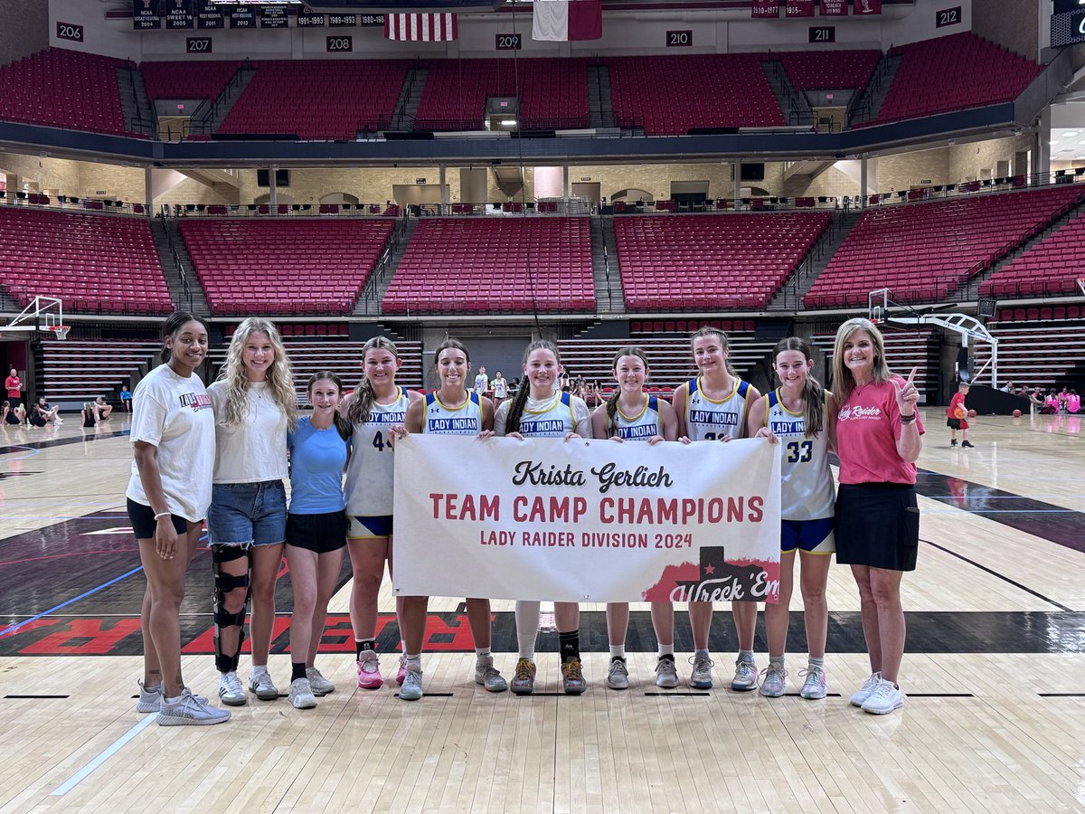 ladyNDNhoops's tweet photo. @LadyRaiderWBB  Team Camp Champs! Coach Gerlich and crew put on a first class event as always. 

A huge thank you to former UTA standout and current professional Marie Benson for coaching us this weekend! Good luck overseas! 

Lady Indians got better this weekend!

#EarnIt https://t.co/sOTnkRJs27