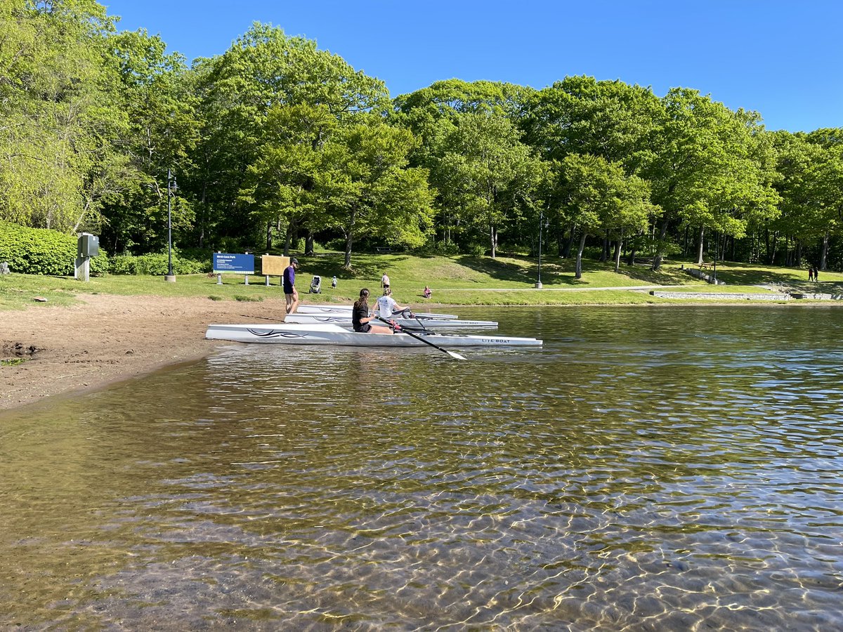 macrowingcoach's tweet photo. It’s been a big weekend for coastal rowing in Nova Scotia, RowNS was in Halifax and Dartmouth .Our community athletes trained on the North West Arm on Saturday With the HP athletes doing race practice  this morning on Lake Banook @rowingcanada https://t.co/cgjypOF8Fr