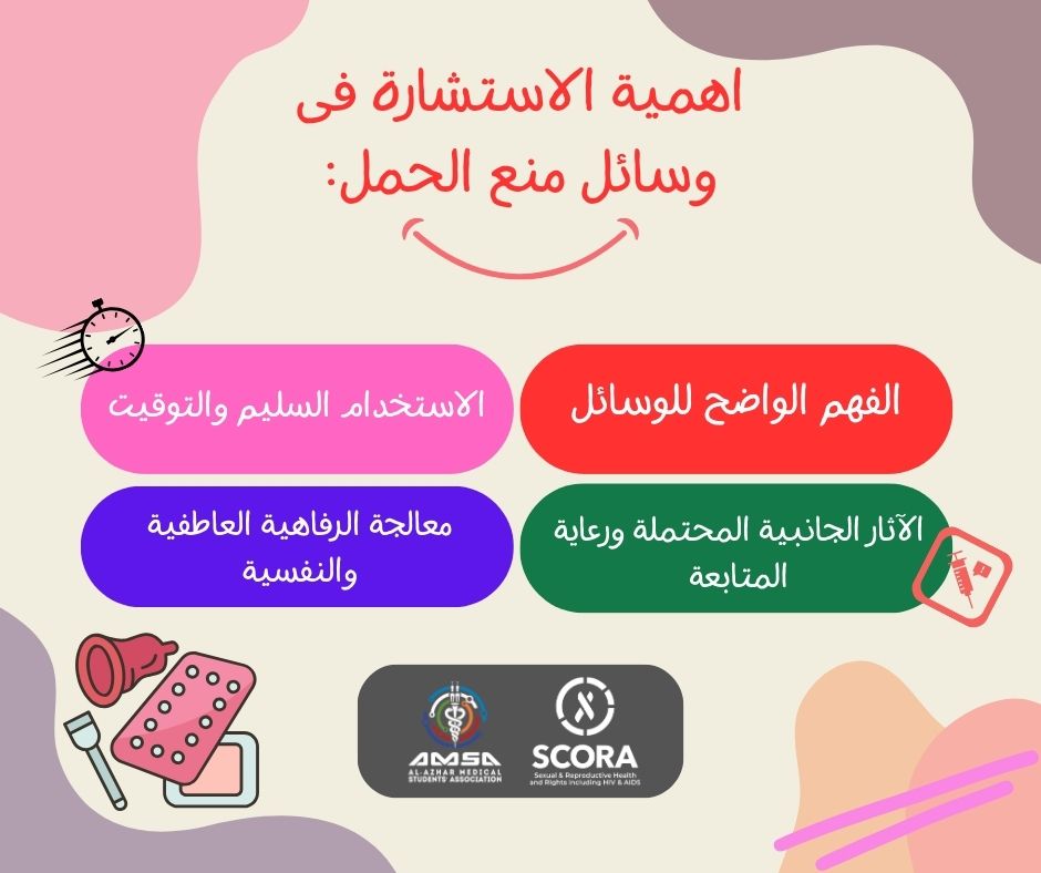 AMSA_cairo's tweet photo. الاستشارة الطبية مهمة لضمان فهم الأفراد لخيارات خطة الرعاية أو العلاج المتاحة لهم، وخصوصًا في الصحة الإنجابية لضمان صحة أفضل للزوجين والأطفال.

في بوست النهاردة هنعرف أكتر عن أهمية الاستشارة الطبية خصوصًا في مجال الصحة الإنجابية ❤️
#Counselling
#SCORA
#AMSA_AzharCairo https://t.co/DpHVS74wTd