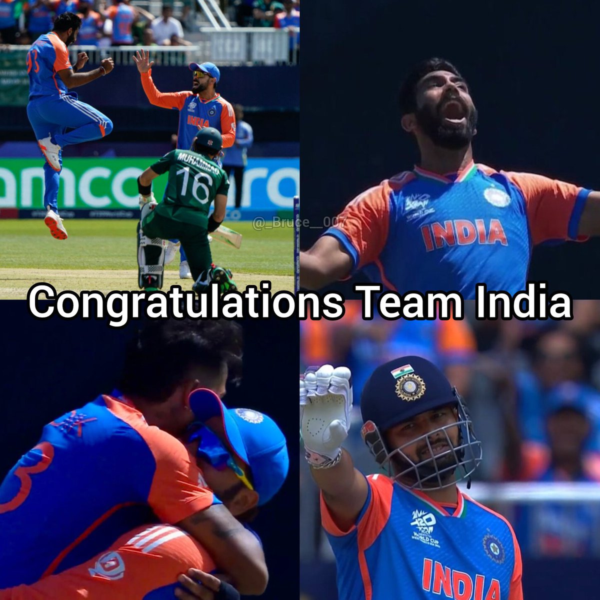 सही समय पर देश भारत के लिए खड़े होने के लिए बुमराह, हार्दिक, पंत, अर्शदीप सभी युवाओं को धन्यवाद..
हमारे गेंदबाजों ने IND vs PAK प्रतिद्वंद्विता में 120 रनों का बचाव किया 
बधाई हो टीम इंडिया🇮🇳