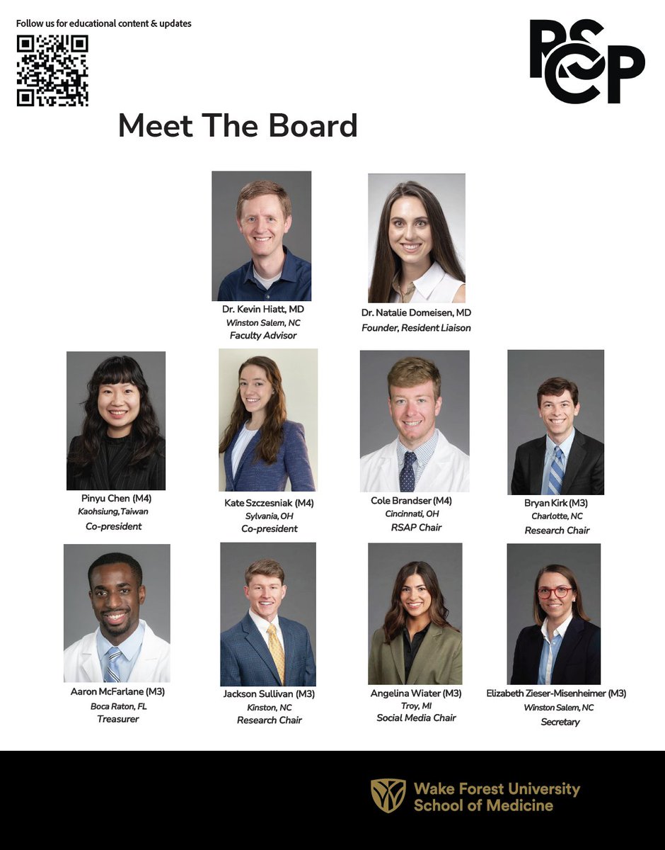 Radiology Scholars Certificate Program (@therscp) on Twitter photo Introducing the RSCP Leadership Team
We are so grateful for the successful year we have had as a program and look forward to meeting the next generation of Deacon Docs later this summer. Stay tuned for some new additions to our team!
#RadEd #MedEd <a href="/wakeforestmed/">Wake Forest University School of Medicine</a> Introducing the RSCP Leadership Team
We are so grateful for the successful year we have had as a program and look forward to meeting the next generation of Deacon Docs later this summer. Stay tuned for some new additions to our team!
#RadEd #MedEd <a href="/wakeforestmed/">Wake Forest University School of Medicine</a>