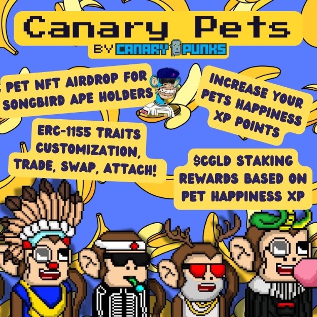 Canary Gold staking rewards coming for Songbird Ape holders!

This time with a little twist…👀

White paper and details dropping soon!🔥

#FlareNetwork #CanaryPunks