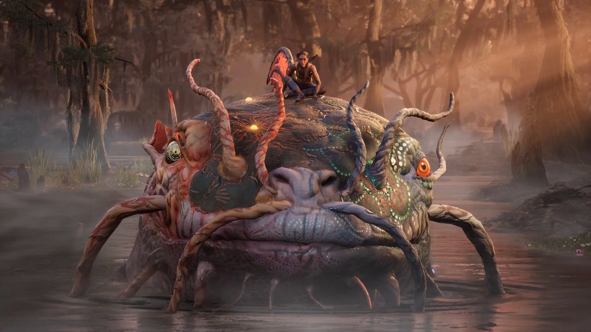 gameinformer's tweet photo. Compulsion Games' Southern Gothic action title South of Midnight gets its first gameplay trailer and a 2025 launch window. https://t.co/mhRe0jz1xZ https://t.co/gLMJ2sydf3