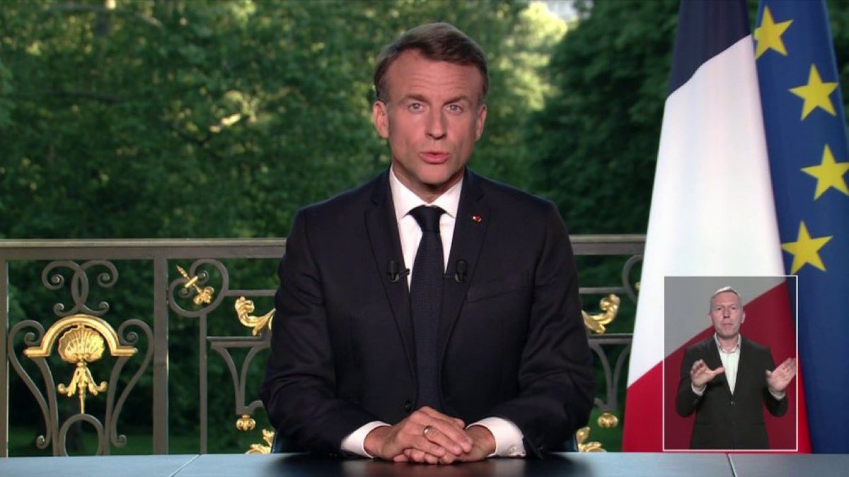 CerfiaFR's tweet photo. 🚨🇫🇷🇪🇺 ALERTE INFO | EMMANUEL MACRON DISSOUT DÈS CE SOIR L'ASSEMBLÉE NATIONALE APRÈS LA VICTOIRE ÉCRASANTE DU RN DE JORDAN BARDELLA AUX ÉLECTIONS EUROPÉENNES DE 2024. https://t.co/ZODv1nx47b