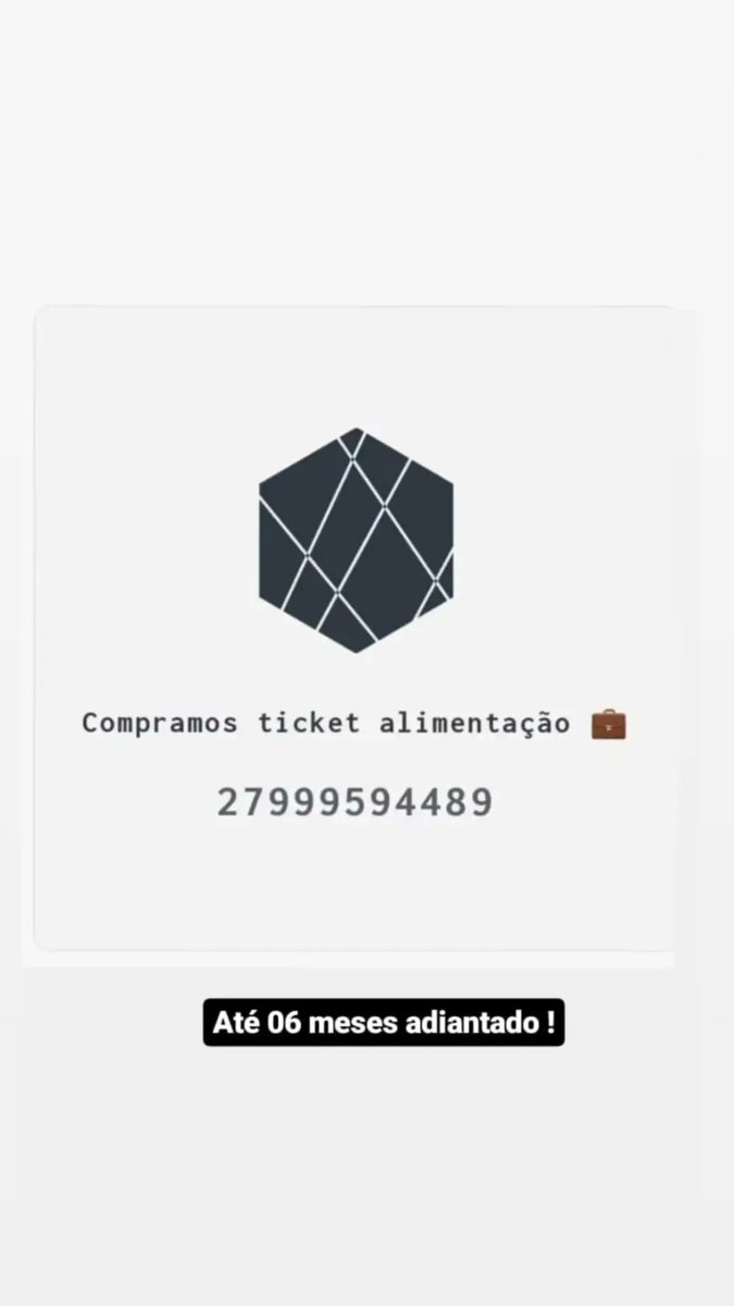Guioliveiraaa3's tweet photo. Compramos seu ticket alimentação até 6 meses adiantado . https://t.co/MvvkaJBFTC