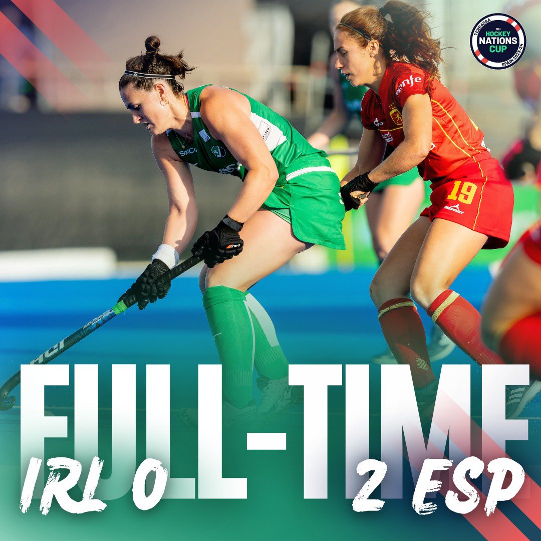 irishhockey's tweet photo. FULL TIME: IRL 0 - 2 ESP
It just wasn’t to be for our IRL Women today. They fought tirelessly in today’s final but hosts Spain were ultimately the victors.
#FIHNationsCup #HockeyInvites #HockeyEquals https://t.co/mjhp3P7Iei