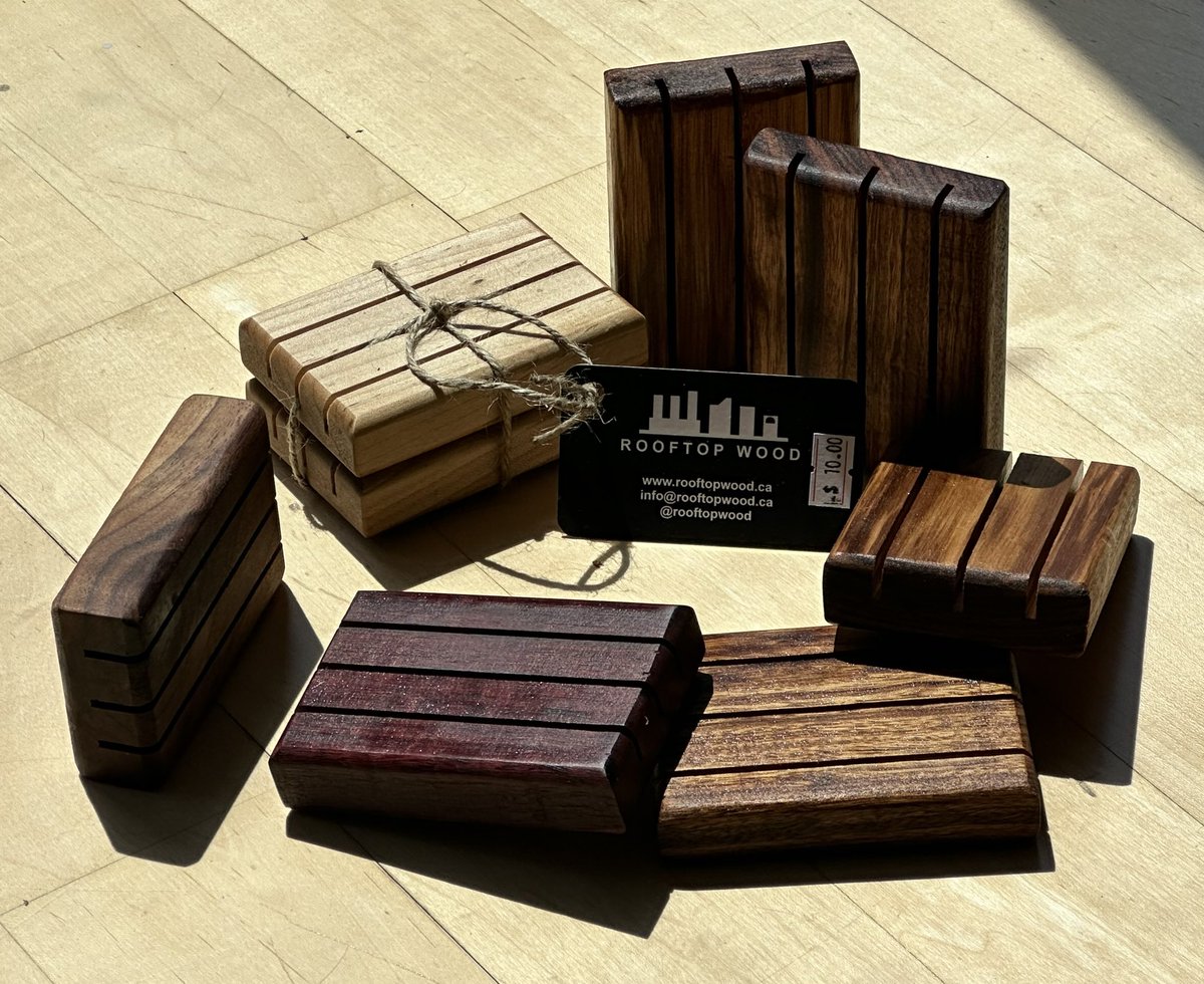 rooftopwood's tweet photo. Soap dish saver - made from beautiful  hardwoods such as cherry, purpleheart, beli and poplar. Only $6 or two for $10. See more at https://t.co/BWHIL71Bxv

#woodworking #newwestminster #newwest #rooftopwood #soap #soapdish #shoplocal #thinklocal https://t.co/sKJcpO1072