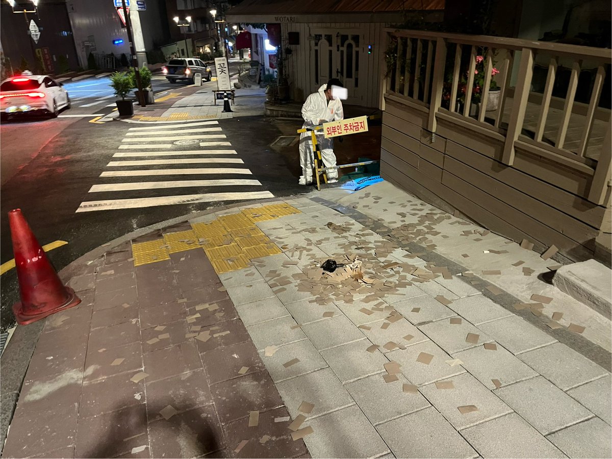 went for a run at 3am and all these news trucks were parked on my street along with little taped off areas w police lights full of trash. a reported asked me what i thought and i was confused but it turned out a buncha north korean trash balloons landed all down the street.