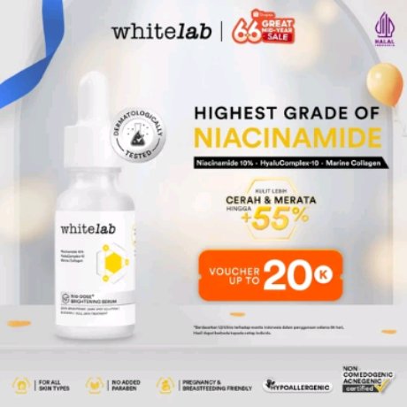 AntonPea5's tweet photo. Cek Whitelab N10-Dose+ Intense Brightening Serum Niacinamide 10% - Serum Pencerah Wajah Intensif Dengan Niacinamide, Hyaluronic &amp; Collagen [BPOM] dengan harga Rp69.000. Dapatkan di Shopee sekarang! https://t.co/U7swjLBZO6 https://t.co/RnrBfpGhJi