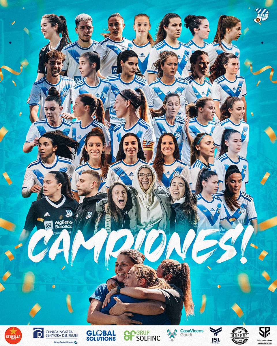 CEEuropa's tweet photo. 𝐂𝐀𝐌𝐏𝐈𝐎𝐍𝐄𝐄𝐄𝐄𝐒!!!! 🏆

El Filial femení fa la feina i a l'última jornada aconsegueix el campionat! 😍

SOM DE PREFEREEENTT!!!!! 💙🤍

#futbolcat #futfemcat #CopaCat #ViladeGràcia #SagradaFamília https://t.co/pNU1JppA6G