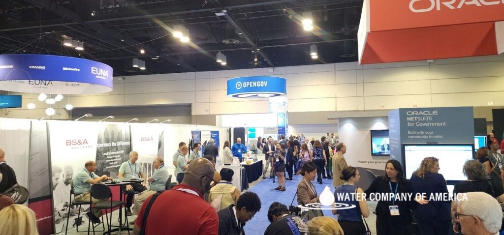 wca_revenue's tweet photo. That's a wrap for day 1 in the exhibit hall for GFOA in Orlando! Opening General Session and lots of networking events scheduled for this afternoon. Hope to see y'all again tomorrow. #GFOA2024 #wca #reducewaterloss #waterrevenue https://t.co/pEjXfJ5wiO