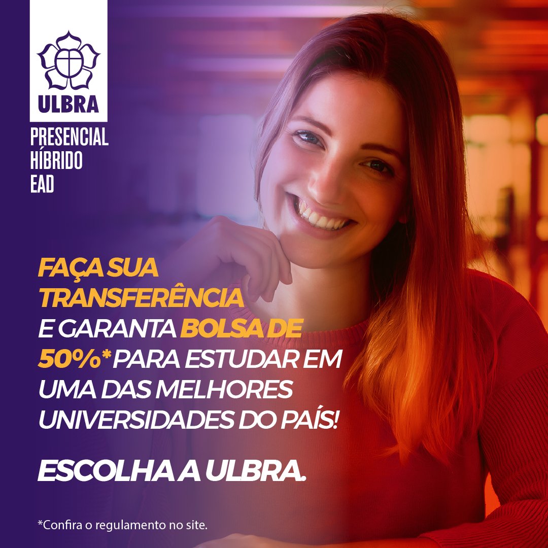 ulbratorres's tweet photo. Faça sua transferência da graduação para a Ulbra Torres com bolsa de 50%. Matricule-se até 20/06, parcele o semestre em 7x e facilite sua jornada de estudos.

Acesse https://t.co/ibf4SzZZCl 

📲 Chama no whats: 51 99371-2706 https://t.co/5Bw3X5cW4X