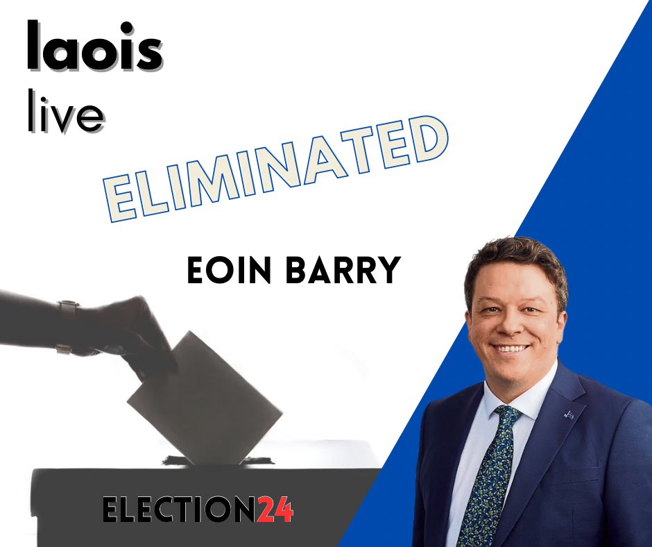 No one has been elected on the second count in the Graiguecullen-Portarlington Local Electoral Area. The candidate with the lowest number of votes, Labour's Eoin Barry has now been eliminated. His votes will be distributed. #laois #LocalElections2024