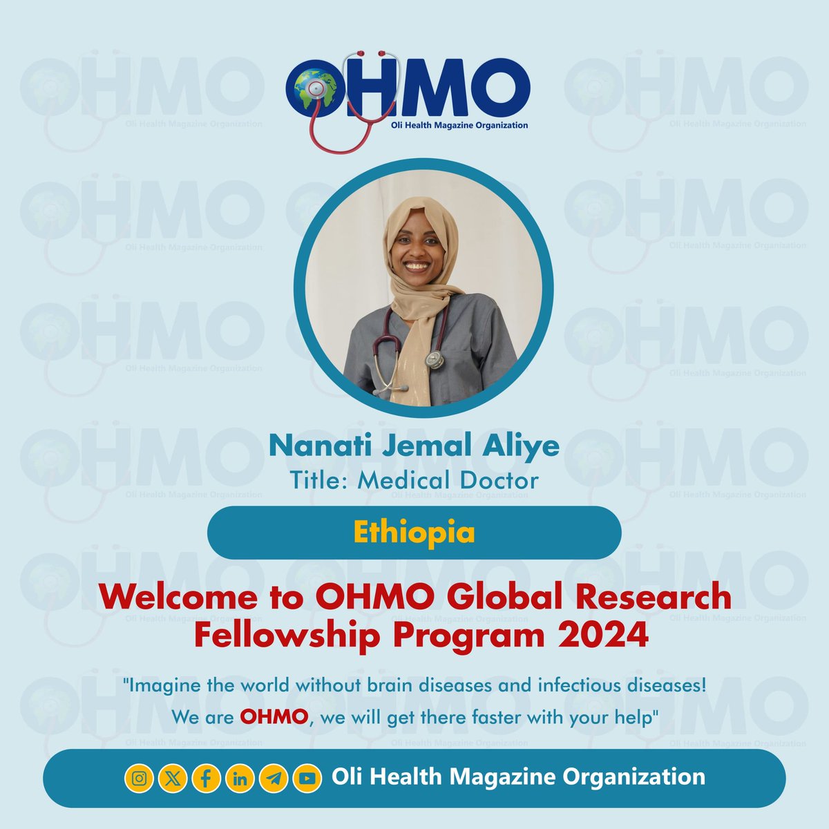 Congratulations and welcome to the OHMO Global Research Fellowship Program 2024!

🧠👉🔗If you also want to contribute to the development of medicine, you can join our organization and follow us on all social media platforms:

1) Official Linkdın page of OHMO: