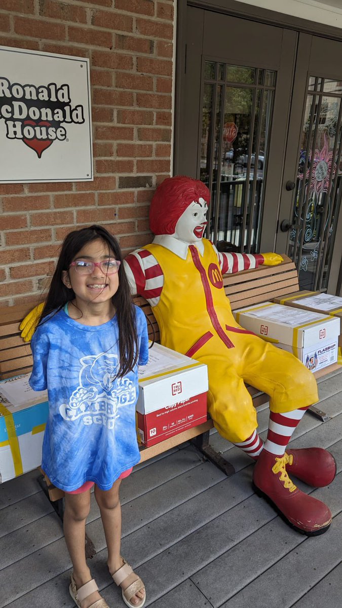 This year, the Cougar Council of <a href="/SBSDCA/">Cambridge ES</a> continued to collect pull tabs for the <a href="/RMHCNJ/">RMHCNJ</a>. This representative &amp; her family delivered this year’s collection of 4 boxes totaling 88 pounds to New Brunswick. This was the right family for the job as they stayed at a RMH in 2002!