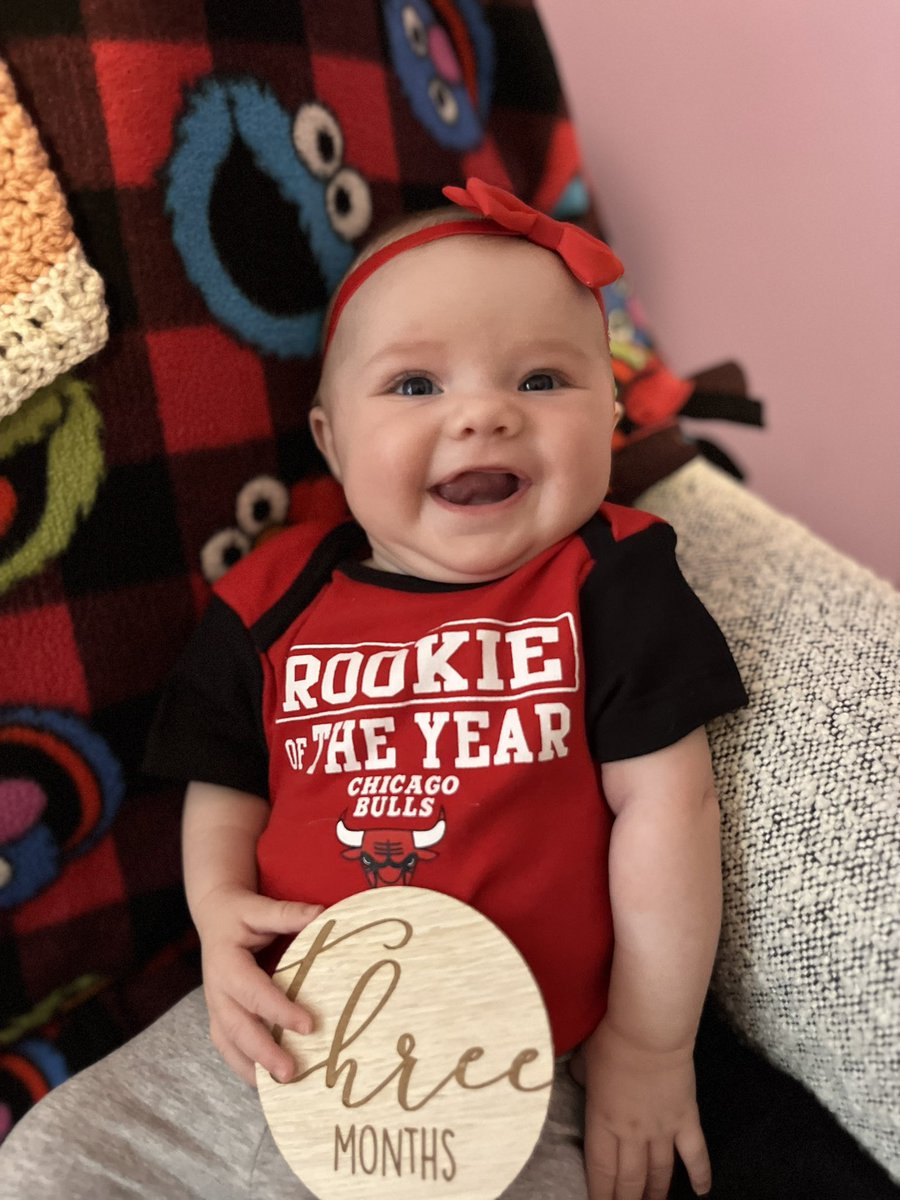 We have a new fan who can’t wait for the season to start! <a href="/chicagobulls/">Chicago Bulls</a> #bullsnation #seered #rookieoftheyear #futureballer