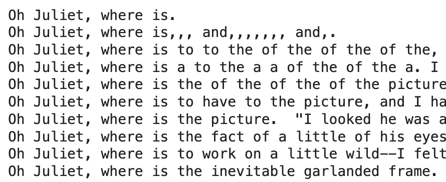 virattt's tweet photo. I just trained a 124M param LLM from scratch.

It took ~26 seconds in @GoogleColab

Training details:
• 5145 tokens in training set
• 1024 tokens in context window
• 256 tokens per batch
• 10 epochs total

The model went from generating gibberish to full sentences.

Extremely cool.