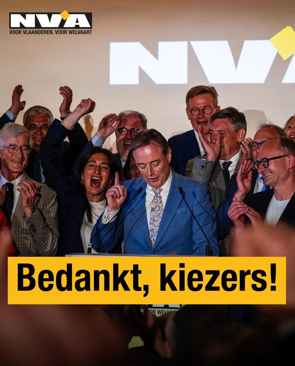 Duizendmaal dank voor uw steun! 💛

Vlaanderen heeft duidelijk gekozen: voor Vlaamse welvaart! ✌️