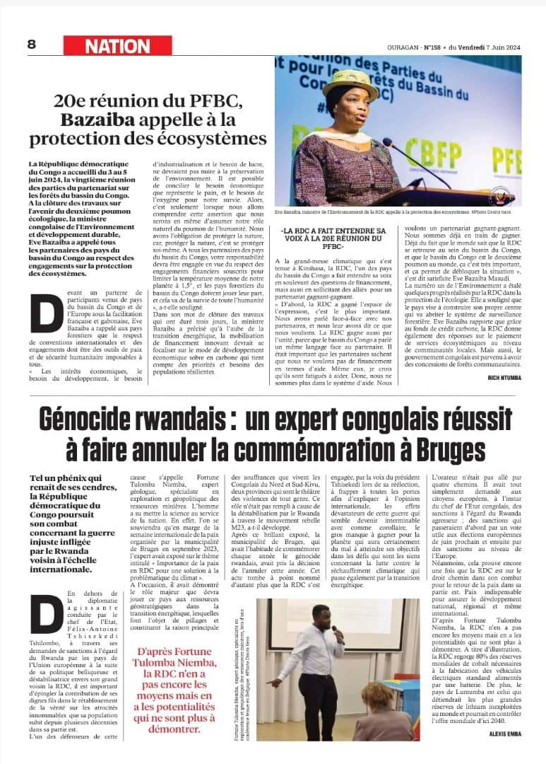 Fortune41104794's tweet photo. @MbomboStephanie Importance de la paix en RDC pour une solution à la problématique de climat : sujet exposé à Brugge (Belgique) voir l'article ci-joint. @MbomboStephanie https://t.co/0dE2qCTfXj