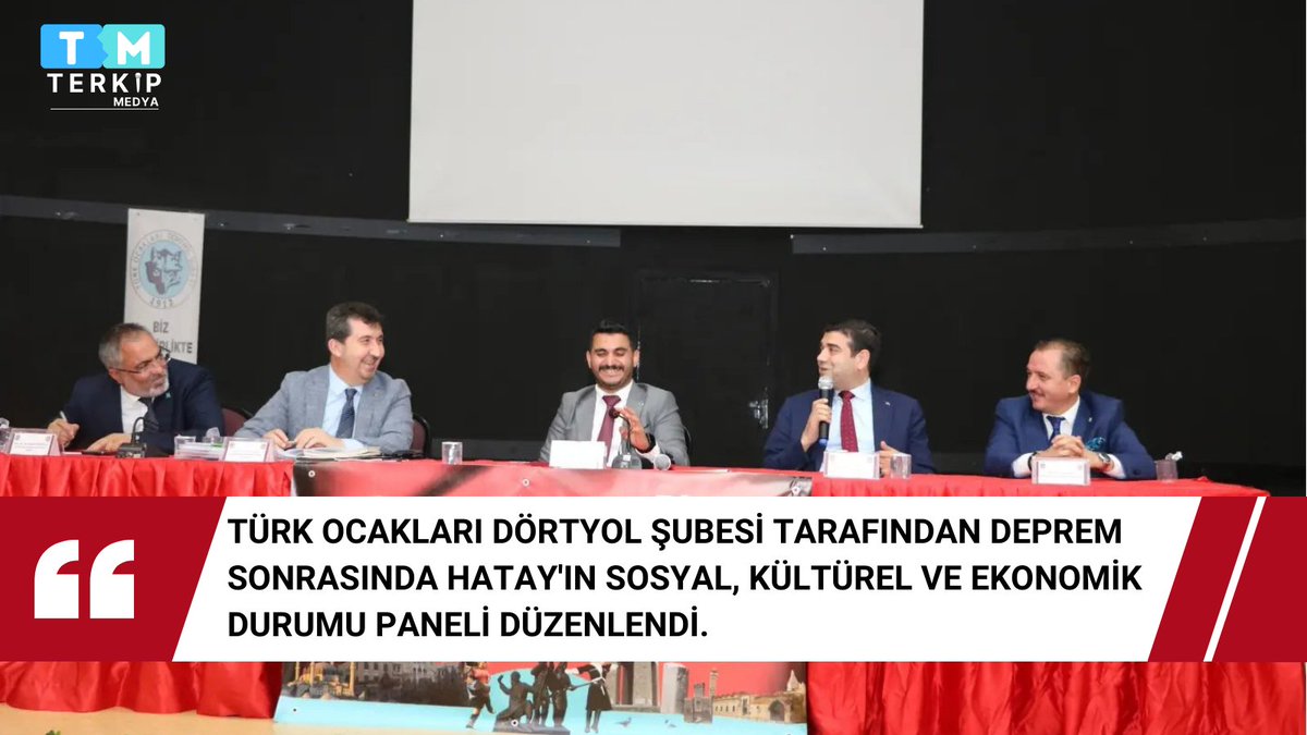Dörtyol Türk Ocakları tarafından düzenlenen moderatörlüğünü Muhsin Bahadır Kıymacı'nın (<a href="/1turkiefkar/">Muhsin Bahadır KIYMACI</a> )yaptığı panele konuşmacı olarak 
Prof Dr Musa Kazım Arıcan [<a href="/aricankazim/">Musa Kazım ARICAN</a>],
Prof. Dr. Tolga Depci [<a href="/DepciTolga/">Tolga Depci</a>], 
Prof Dr Ali Cengiz Köseoğlu [<a href="/acengizkoseoglu/">Ali Cengiz Köseoğlu</a>] 
Prof. Dr. Erhan
