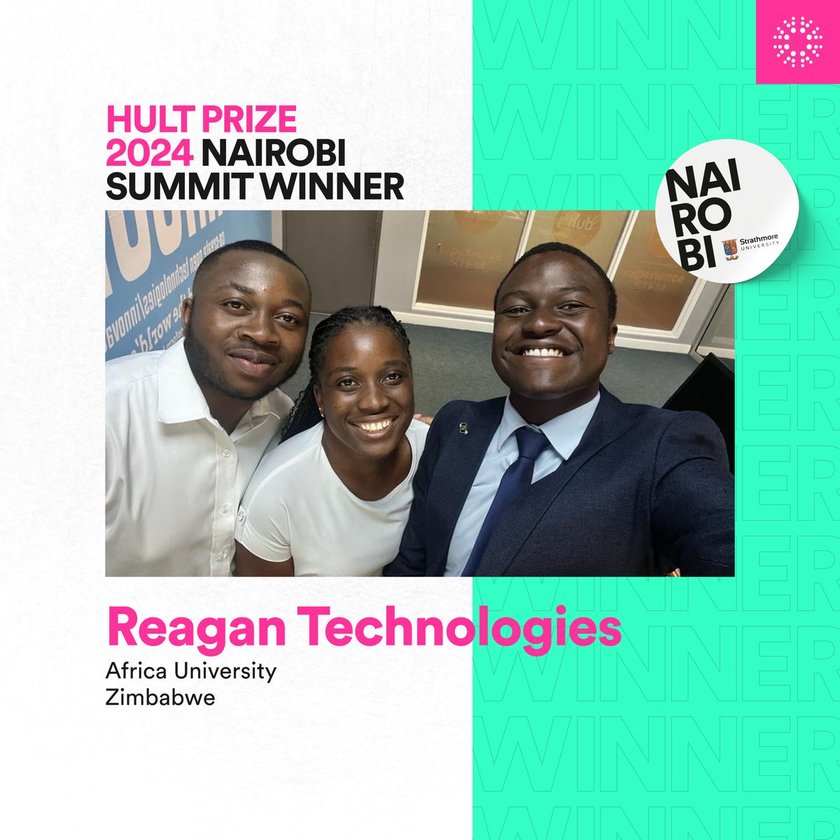 And our 2nd and last winner of this weekend! 🥁🥁

Our 2024 Nairobi Global Summit winner: Reagan Technologies, from Africa University in Zimbabwe.🇿🇼 

We are so happy to have you as part of the Global Accelerator in London! 🇬🇧 

Stay tuned to our future winner announcements. 🗓️🏆