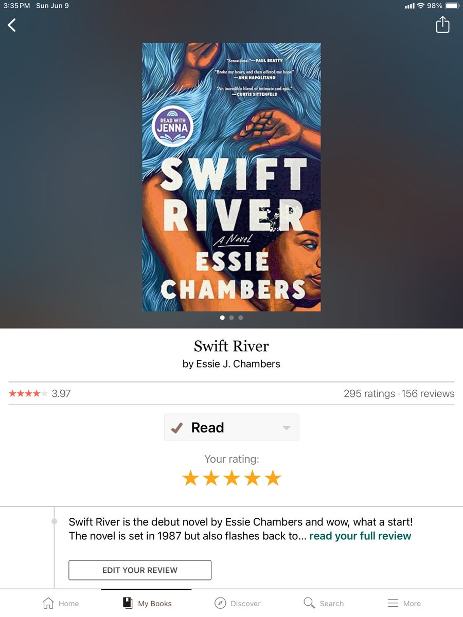 crazziforbooks's tweet photo. I absolutely loved this debut novel! Available now! #SwiftRiver @simonschuster #reading #sundayfunday #readingcommunity https://t.co/8FKQKPsMnX