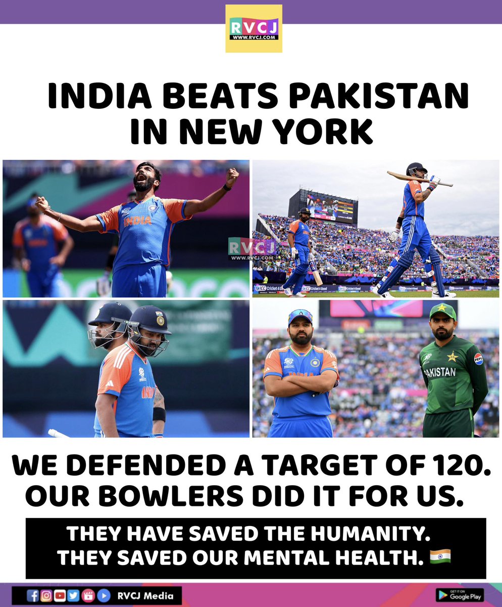 RVCJ_FB's tweet photo. India beats Pakistan in New York 🔥🫡 https://t.co/zk7ukL7EyP