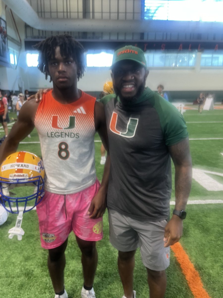 Anthonyh_2028's tweet photo. After a great camp. I am extremely blessed to say that I have received a Division 1 offer from the University of Miami🧡💚 
 AGTG✝️🙏🏾 https://t.co/t4cTc5MfpU