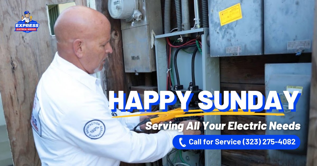 LA_Electrical's tweet photo. Hope you're having a great weekend! Be sure to call us at (323) 275-4082 or visit the link in our bio if you need service! ⚡ 💙 

#HappySunday #ElectricalServices #SundayMood https://t.co/fjtw0Tgt0g