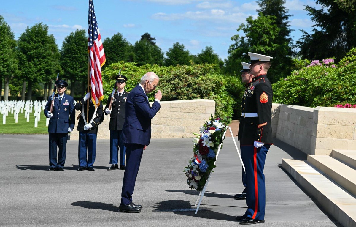 🚨BREAKING: Remember the cemetery in France that Trump refused to visit because he was concerned the rain would dishevel his hair? He also called the US soldiers buried there “losers” and “suckers.”

President <a href="/JoeBiden/">Joe Biden</a> just visited that cemetery, which honors thousands of our