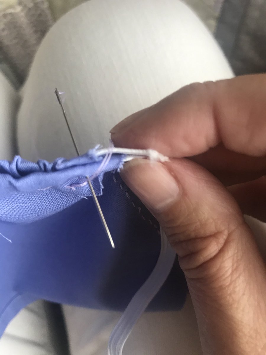 FredTedOlga's tweet image. Eleven #ShortsTutorial now you need to pull your elastic through a bit and keep sewing in the same place to finish it offa d anchor it before cutting it off. Almost there. As you can see - it doesn’t have to be neat.