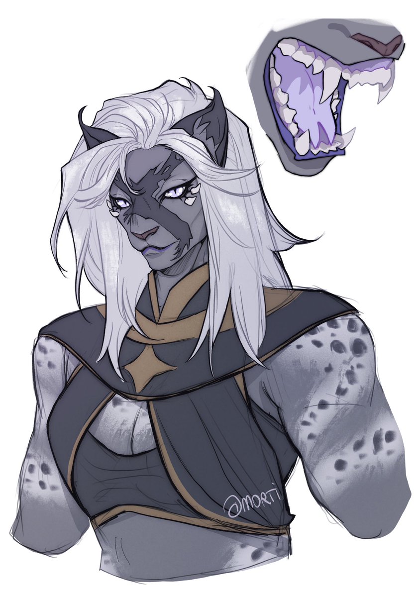 MortinfamiART's tweet photo. I still have to practice drawing hrot faces, and I have to figure out what kind of hairstyle she’ll canonically have, BUT

first Heba’s sketch study 👁️ #ffxiv #femhroth #dawntrail #hrothgar https://t.co/WvjbZcDSeO