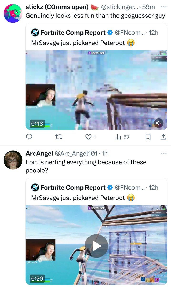 Fortnite Comp Report tweet media