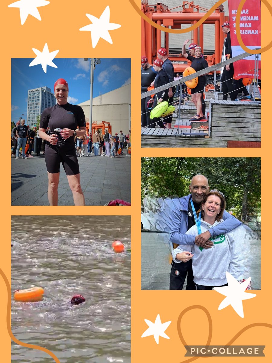 71esther's tweet photo. Voor t goeie doel #swim4daniel ๐โโ๏ธ @swim_run_swim 1500m en ik, onervaren zwemmer, 500m. Dank voor ALLE support, langs de kant, online en de vele donaties.
Echt te gek! Allemaal voor @danieldenhoedfonds en @erasmusmcfoundation #maakkankerkansloos ๐ช https://t.co/RM956bacXE
