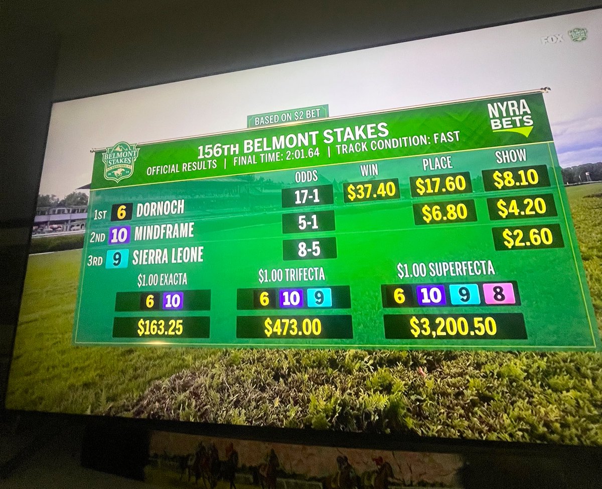 KPMRacingStable's tweet photo. What a day yesterday! Still setting in. 

Congratulations to all the connections of Dornoch on the 156th @BelmontStakes at Saratoga @GarganRacing, @Twoeightracing, @rodpaine68, and especially @luissaezpty who never lost faith in this horse. 

#belmontstakes #dornoch #blessed https://t.co/WtSISD7gZR