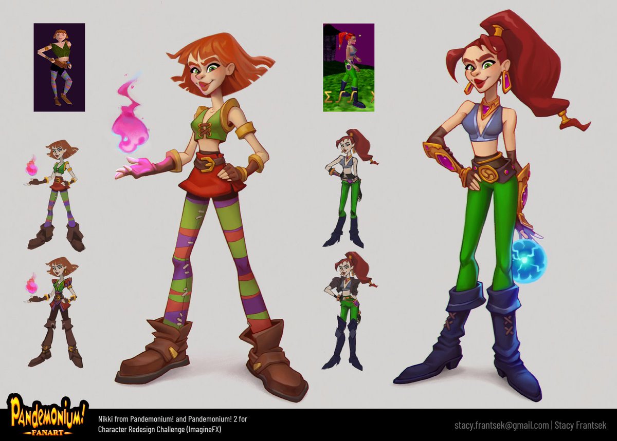 Nikki from Pandemonium! games for #IFXCharacterRedesign <a href="/imaginefx/">ImagineFX Magazine</a> 🔮 

I loved these games as a kid! And I enjoyed figuring out how Nikki could look if given way more polygons! :D