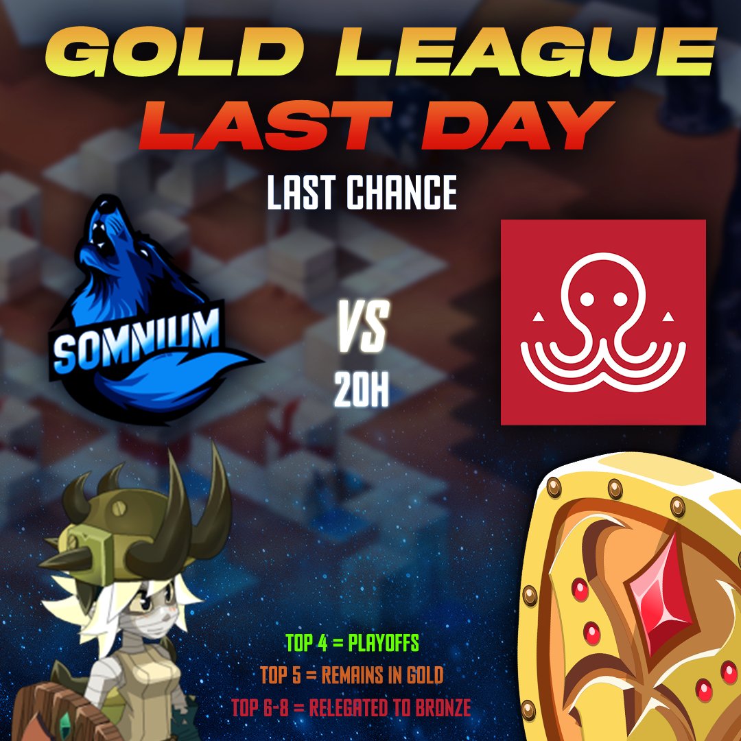 After Unique brilliant run in Silver going undefeated in Group B and with this reaching the Silver Semi-Finals, is now time for Somnium to shine tonight and make Gold Playoffs!

Give them your Energy!

Don't miss it today at 20H!