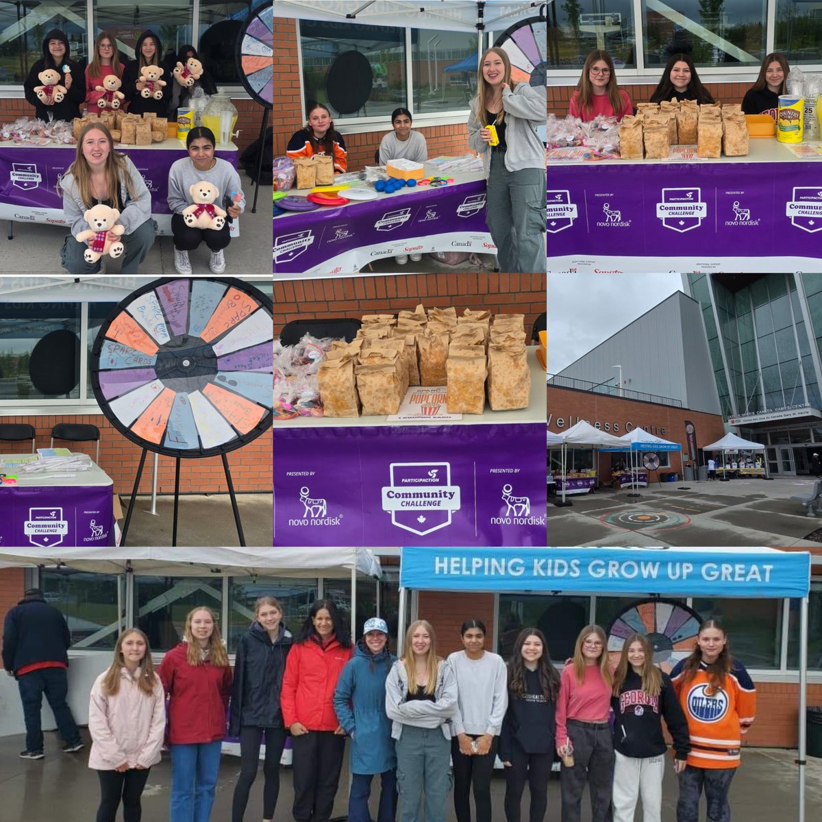 Grade 8 Leadership volunteers at the Red Deer Community Better Fun Run/Walk. We partnered with SPARC and Move Your Mood to host the snack shack and spin to win prize tent at the event. <a href="/sparcrd/">SPARC Red Deer</a>