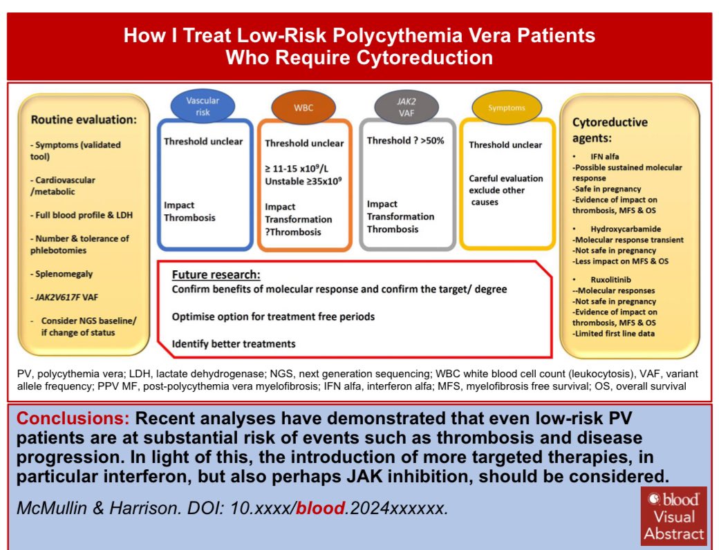 Anand_88_Patel's tweet photo. A very nice “how I treat” by Dr McMullin and @harrisoncn1 focused on treatment of low-risk polycythemia vera requiring cytoreduction #mpnsm 

https://t.co/JvIduza2lk https://t.co/AGIunZ7B1D